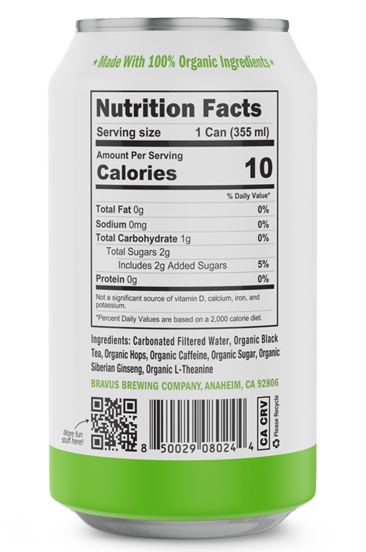 Hopped Up Sparkling Energy Tea With Hops